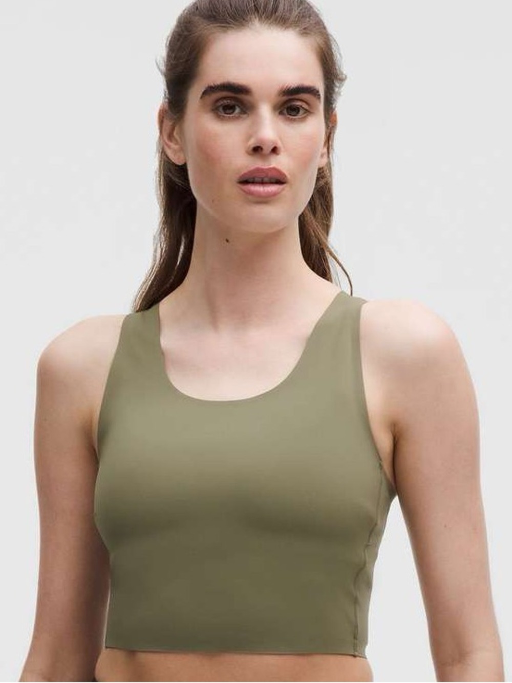lululemon athletica Olive Crop Seamless Sports Bra